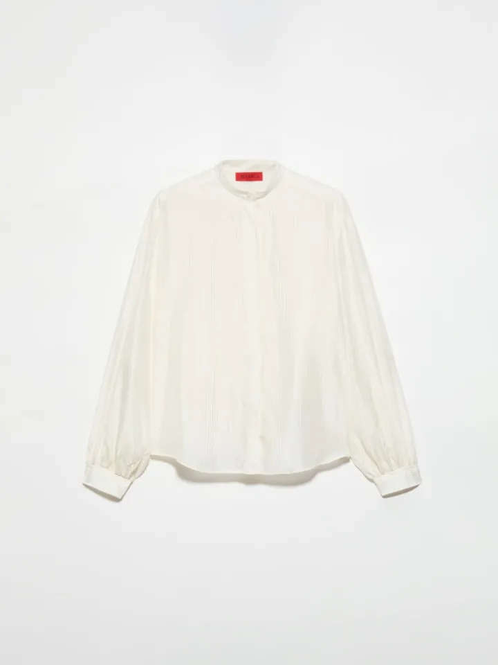 Striped textured shirt - white