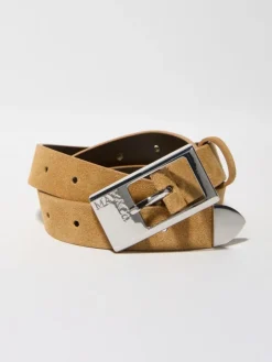Suede belt - honey