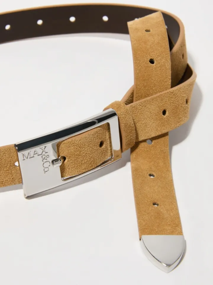 Suede belt - honey
