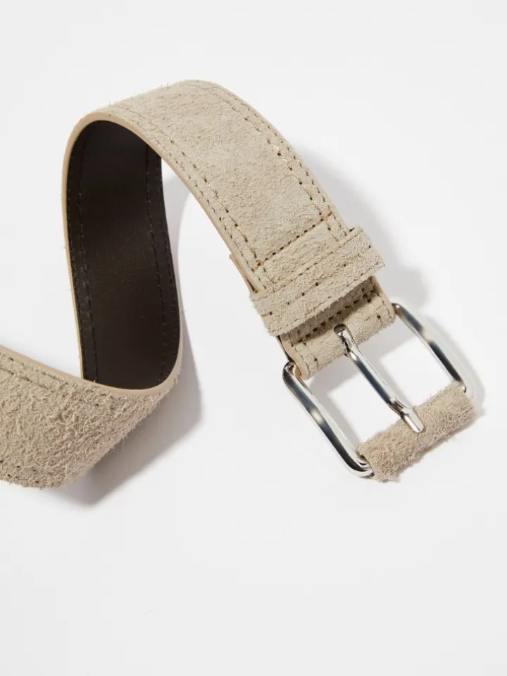Suede belt - turtledove