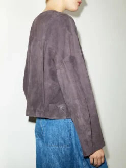 Suede jacket - chocolate