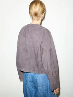 Suede jacket - chocolate