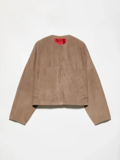 Suede jacket - turtledove