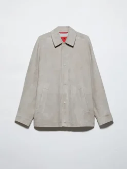 Suede shacket - turtledove