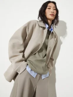 Suede shacket - turtledove