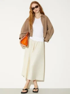Taffeta corolla skirt - cream