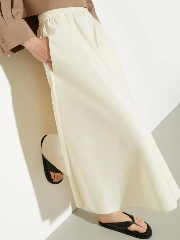 Taffeta corolla skirt - cream