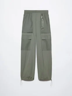 Technical-jersey cargo trousers - kaki
