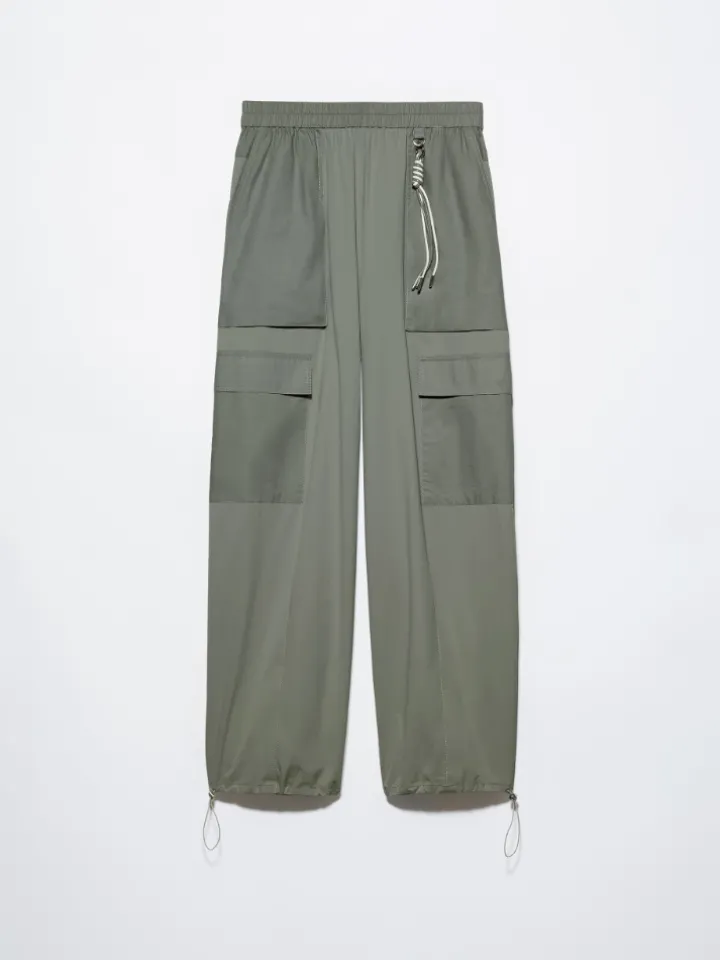 Technical-jersey cargo trousers - kaki