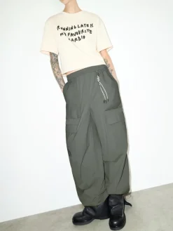 Technical-jersey cargo trousers - kaki