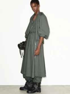 Technical-jersey midi dress - kaki
