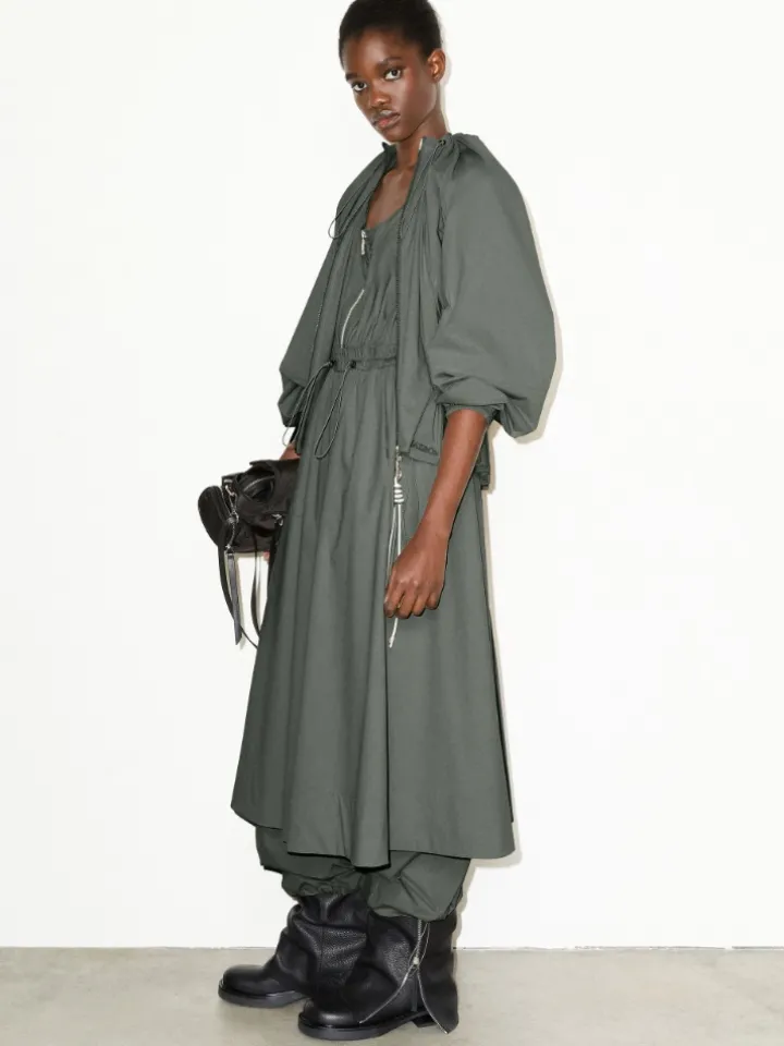 Technical-jersey midi dress - kaki