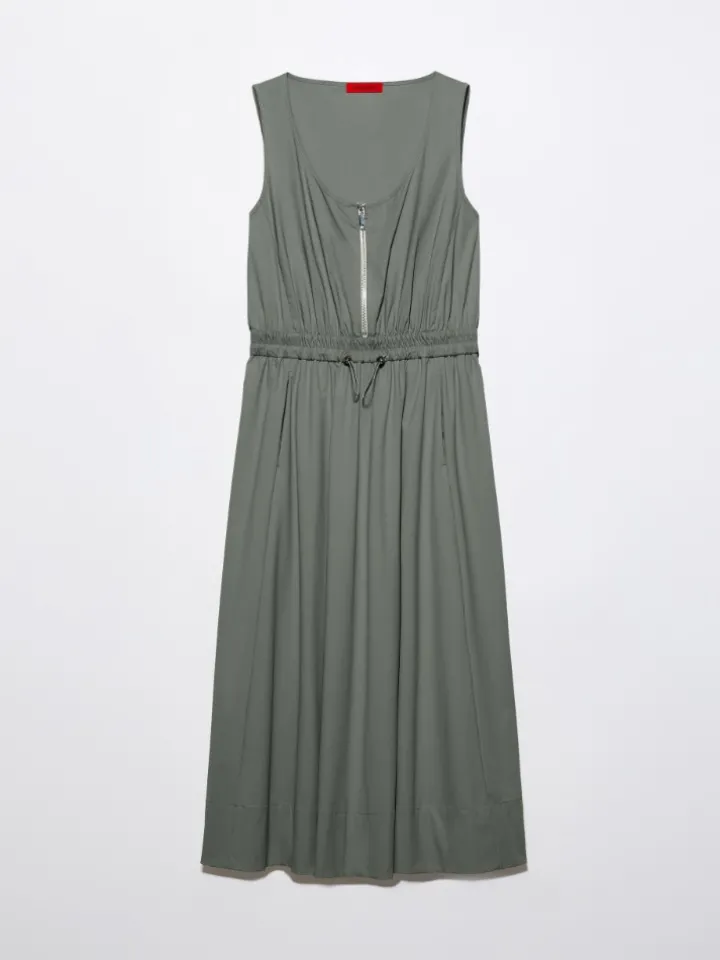 Technical-jersey midi dress - kaki