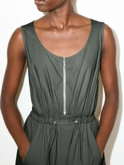 Technical-jersey midi dress - kaki