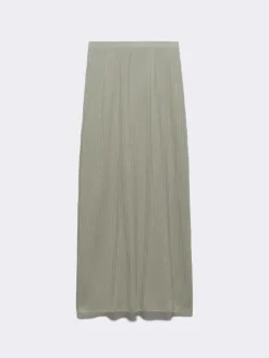 Textured jersey maxi skirt - sage