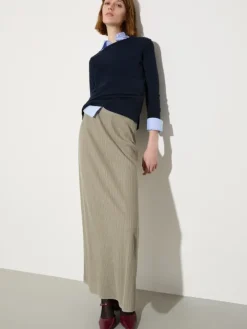 Textured jersey maxi skirt - sage