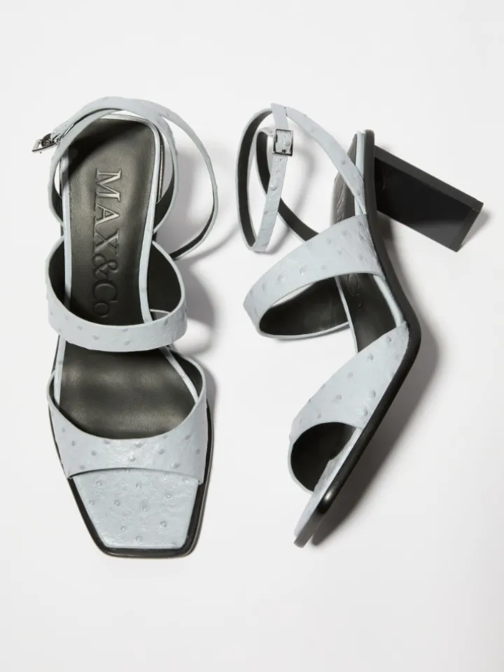 Textured leather sandals - avio