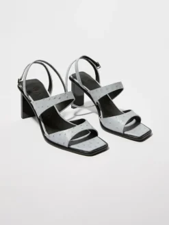 Textured leather sandals - avio