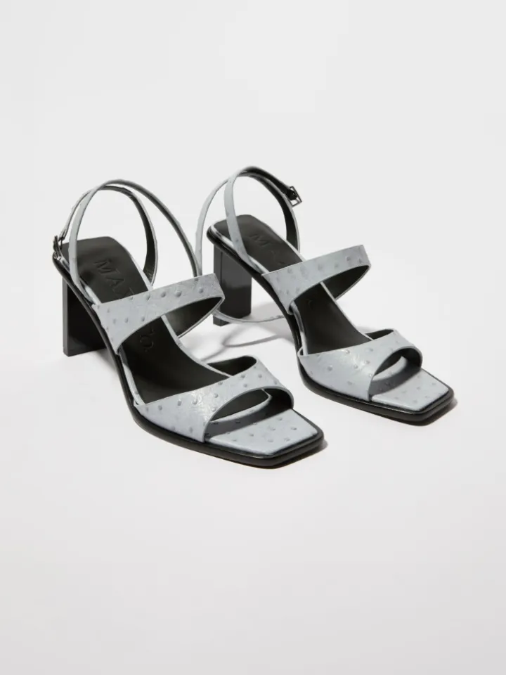 Textured leather sandals - avio