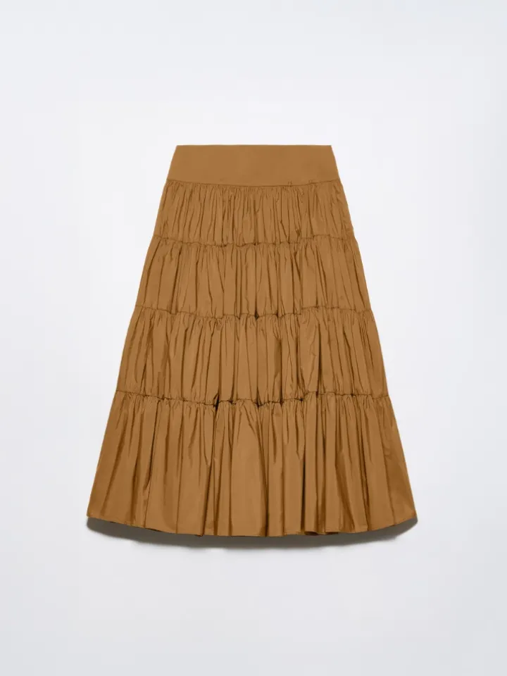 Tiered taffeta corolla skirt - buck