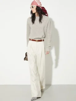 Undyed wool-blend jumper - sand