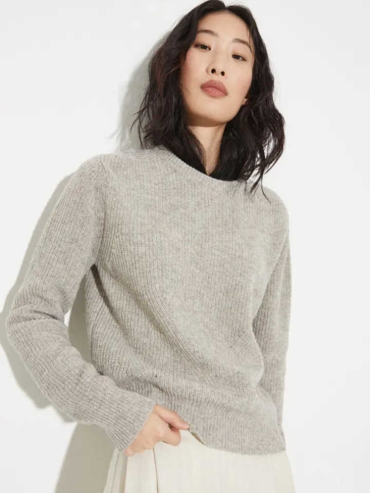 Undyed wool-blend jumper - sand