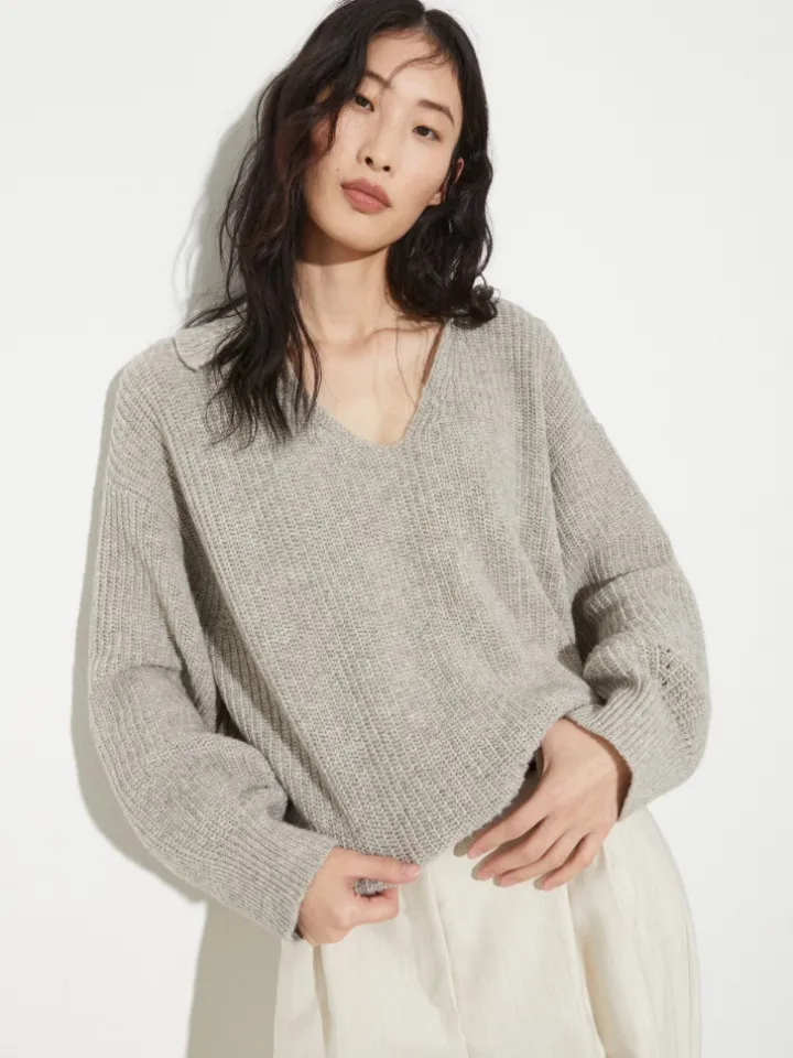 Undyed wool-blend jumper - sand