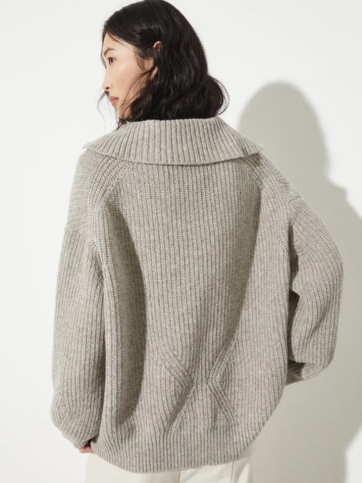 Undyed wool-blend jumper - sand