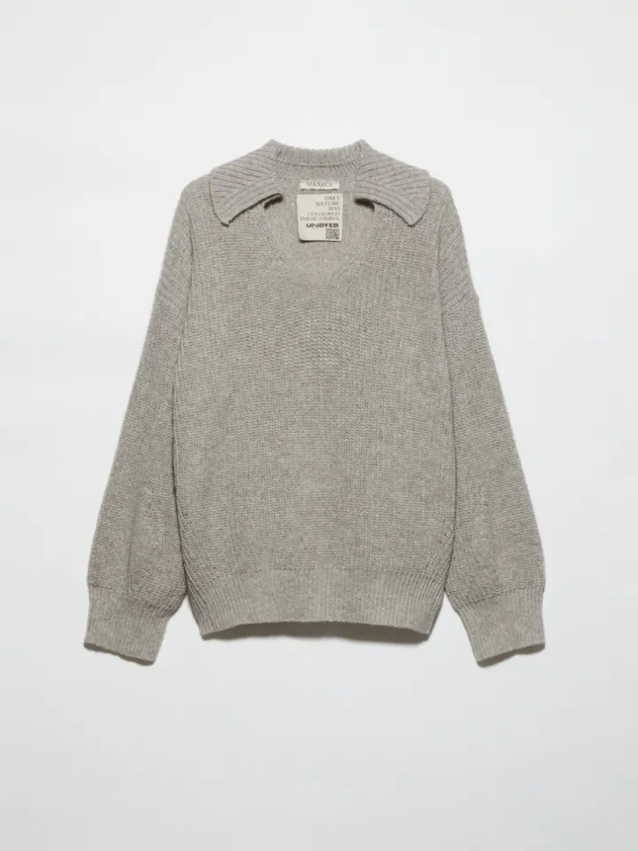 Undyed wool-blend jumper - sand