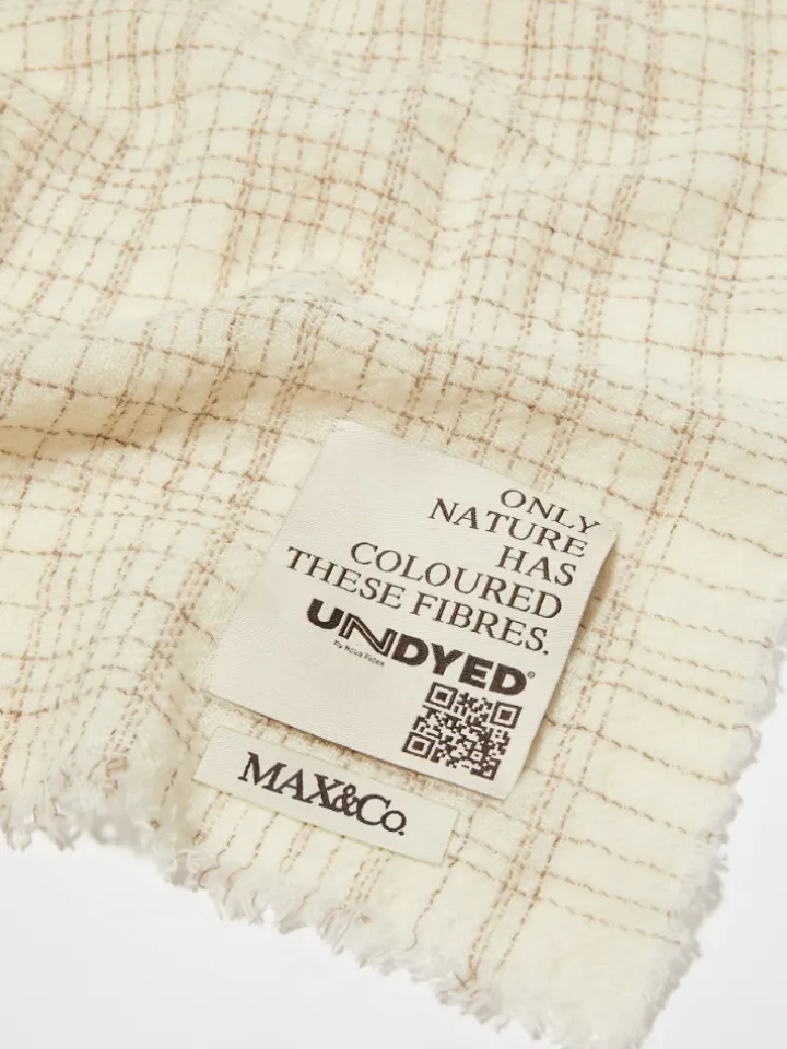 Undyed wool-blend stole - medium grey