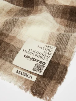 Undyed wool-blend stole - turtledove