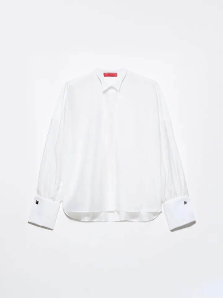 Voile shirt with cufflinks - optical white