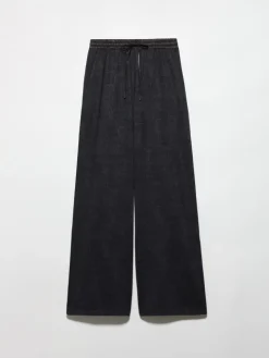 Washed-effect jersey joggers - dark grey