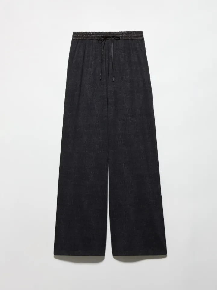 Washed-effect jersey joggers - dark grey