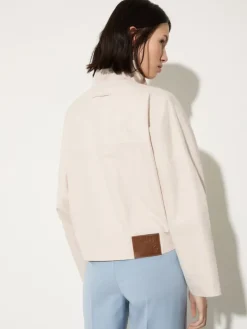 Water-repellent gabardine jacket - mother-of-pearl