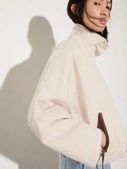 Water-repellent gabardine jacket - mother-of-pearl