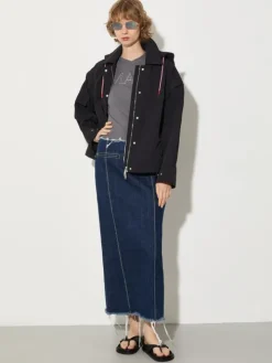Water-repellent nylon jacket - black