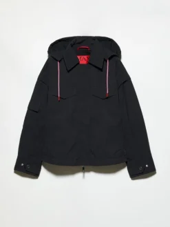 Water-repellent nylon jacket - black