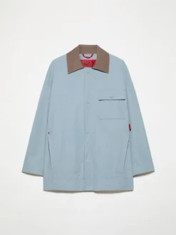 Water-repellent shacket - light blue