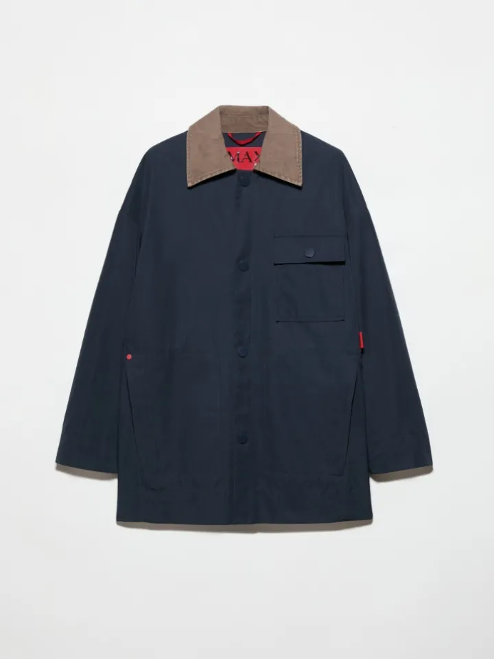 Water-repellent shacket - navy