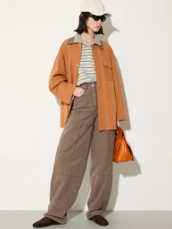 Water-repellent shacket - terra cotta