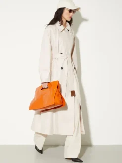 Wide-leg wool-blend trousers - beige
