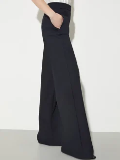 Wide tailored trousers - navy