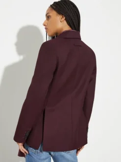 Wool-blend blazer - bordeaux