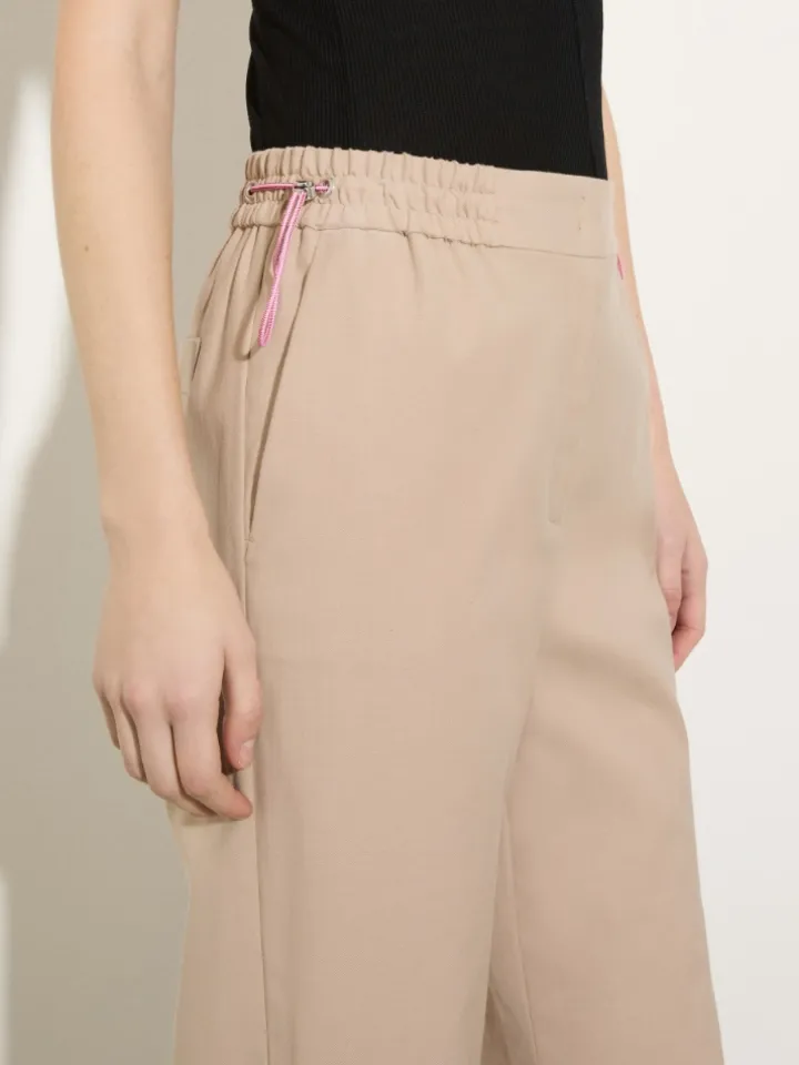 Wool-blend trousers - beige