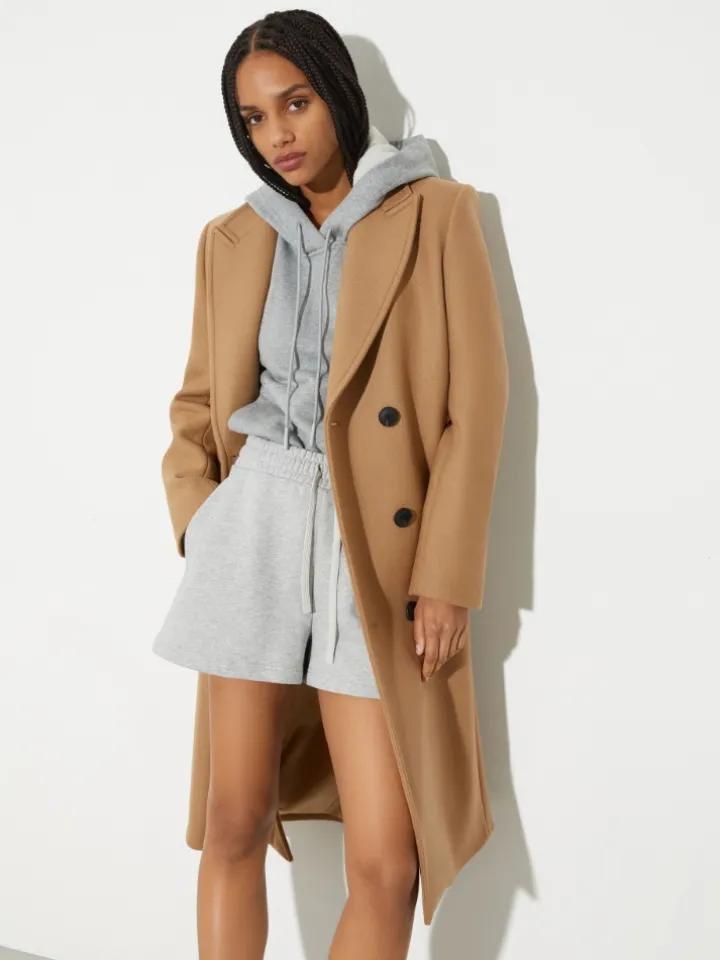 Wool-twill coat - camel