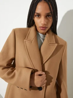 Wool-twill coat - camel