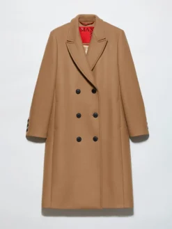 Wool-twill coat - camel